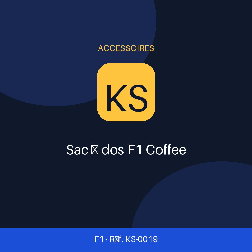 Sac à dos F1 Coffee